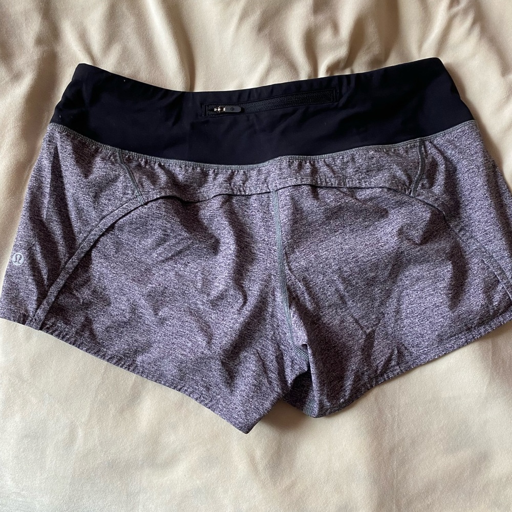 lululemon athletica Black and Gray Athletic Shorts
